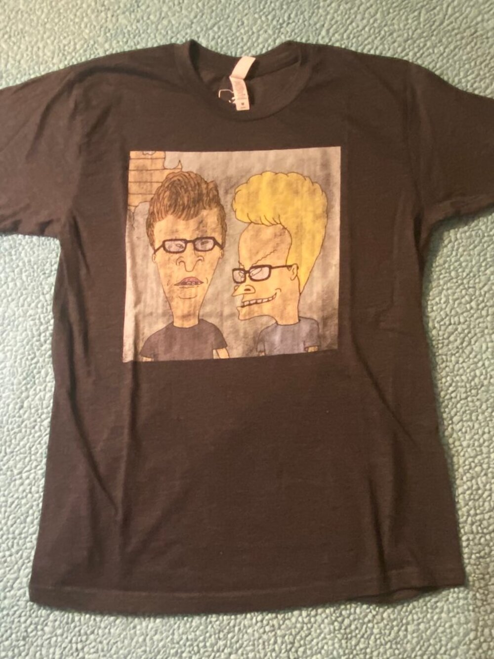 Beavis and Butthead Glasses T-shirt Gray Medium Unisex